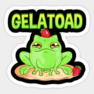 Gelatoad | Funny Food Lover Gifts | Jelly Amphibious Frog Sticker